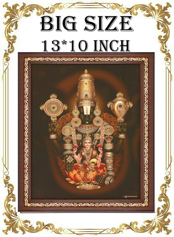 Sri Balajee Bangles Venkateswara Swamy Tirupati Balaji Hrudhya Lakshmi Devi god Wood Photo Frame - 13 x 10 inches - Image 5